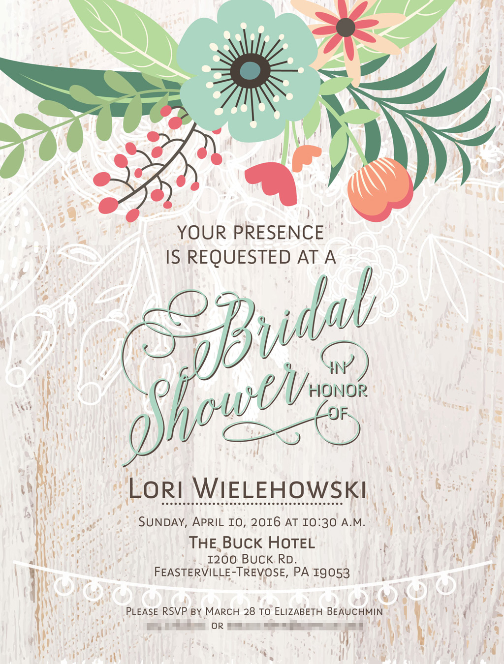 lori shower invitation