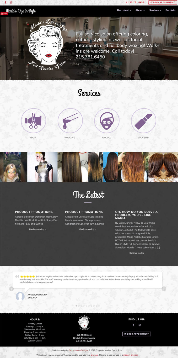 marias dye in style homepage